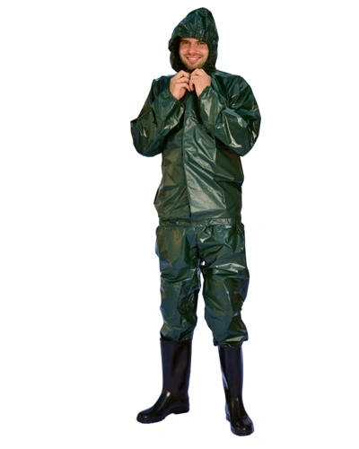 Oblek do deště UNITA, pogumovaný, zelený