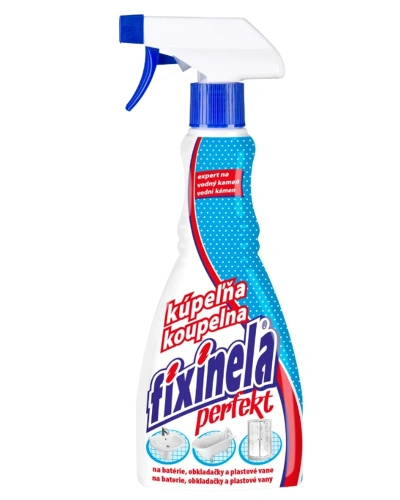 Prostředek čistící, FIXINELA PERFEKT, koupelny, rozprašovač, 500 ml.jpg Prostředek čistící, FIXINELA PERFEKT, koupelny, rozprašovač, 500 ml.jpg