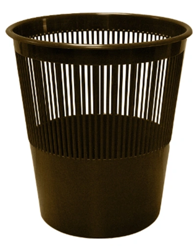 Koš OFFICE, na odpadky, plastový, děrovaný, 12 l - hnědý.jpg