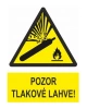 Bezpečnostní tabulka POZOR TLAKOVÉ LÁHVE
