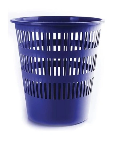 Odpadkový koš plastový děrovaný modrý 12l