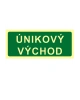Bezpečnostní tabulka ÚNIKOVÝ VÝCHOD - TEXT, Fotoluminiscenční