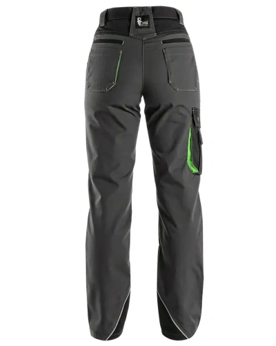 Kalhoty dámské montérkové do pasu SIRIUS AISHA, šedo-zelené 2.jpg