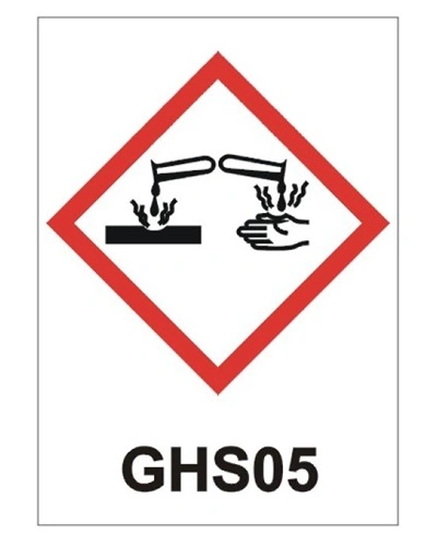 Bezpečnostní tabulka GHS05 - KOROZIVNÍ LÁTKY Bezpečnostní tabulka GHS05 - KOROZIVNÍ LÁTKY