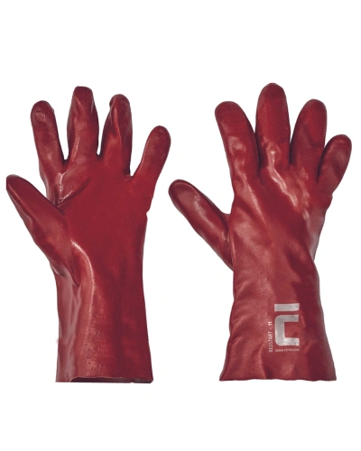 Rukavice pracovní povrstvené REDSTART, celomáč.v PVC, 35 cm.jpg