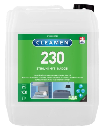 Prostředek čistící, CLEAMEN 230, na nádobí, strojní mytí, 6 kg.jpg Prostředek čistící, CLEAMEN 230, na nádobí, strojní mytí, 6 kg.jpg