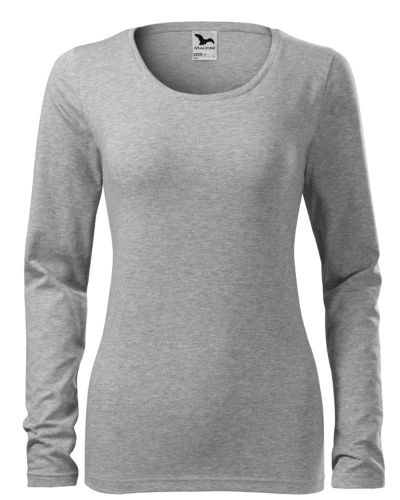 Tričko dámské SLIM 139 tmavě šedý melír Tričko dámské SLIM 139 tmavě šedý melír