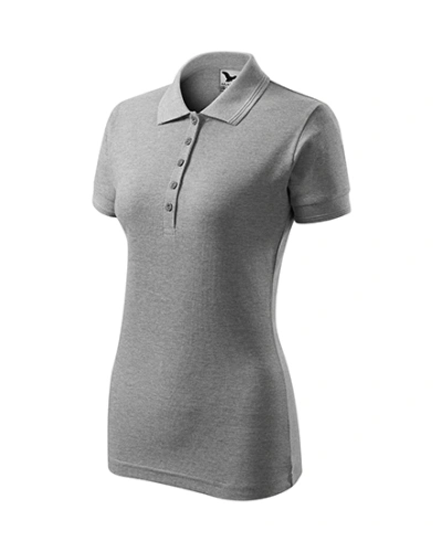 Dámská polokošile PIQUE POLO - tmavě šedý melír