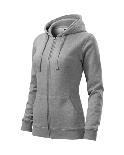 Dámská mikina TRENDY ZIPPER - tmavě šedý melír
