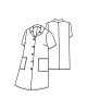 Dámský plášť s krátkým rukávem 0012 - nákres Dámský plášť s krátkým rukávem 0012 - nákres