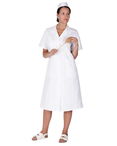 Dámský plášť s krátkým rukávem - bílý Dámský plášť s krátkým rukávem - bílý