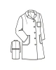 Dámský plášť 0030 - nákres