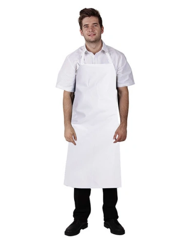 Unisexová gastro zástěra 0059 - bílá Unisexová gastro zástěra 0059 - bílá