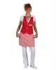 Unisexová zástěra s vestičkou 0060 - červená Unisexová zástěra s vestičkou 0060 - červená