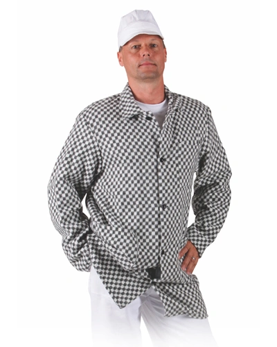 Pánská řeznická blůza 0413 - černobílá