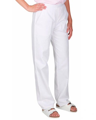 Dámské pracovní zdravotnické kalhoty, bílé