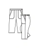 Dámské 3/4 kalhoty VANDA - nákres Dámské 3/4 kalhoty VANDA - nákres