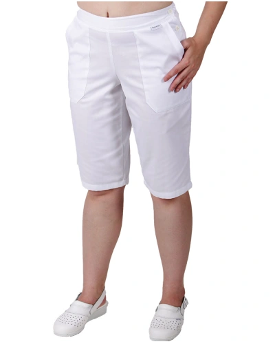 Dámské 3/4 zdravotnické kalhoty VANDA - bílé Dámské 3/4 zdravotnické kalhoty VANDA - bílé