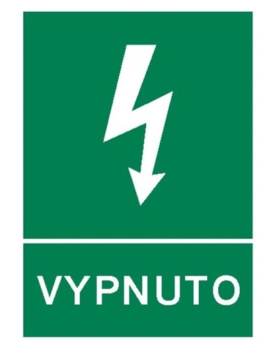 Bezpečnostní tabulka VYPNUTO