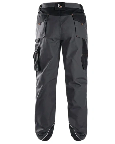 Kalhoty pánské montérkové do pasu SIRIUS NIKOLAS, šedo-oranžové 2.jpg