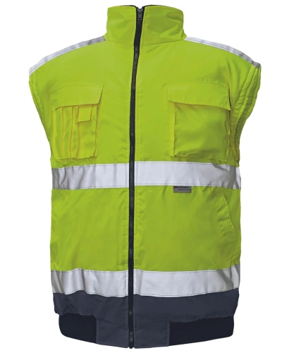 Bunda pánská zimní CLOVELLY PILOT HV, reflexní žlutá-navy 2.jpg