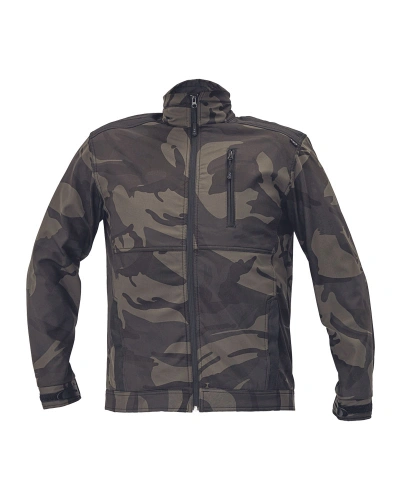 Bunda pánská softshellová CRAMBE kamufláž