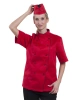 Dámský kuchařský rondon 0409, krátký rukáv, červený