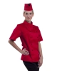 Dámský kuchařský rondon 0409, krátký rukáv, červený