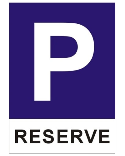 Bezpečnostní tabulka PARKOVIŠTĚ RESERVE
