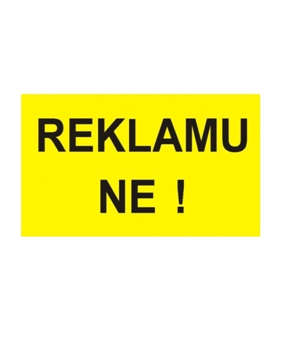 Bezpečnostní tabulka REKLAMU NE