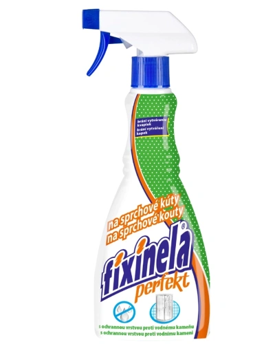 Prostředek čistící, FIXINELA PERFEKT, na sprchové kouty, rozprašovač, 500 ml.jpg Prostředek čistící, FIXINELA PERFEKT, na sprchové kouty, rozprašovač, 500 ml.jpg