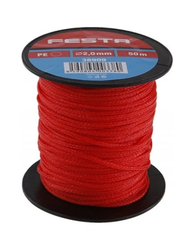 Zednický provázek FESTA 50m, červený