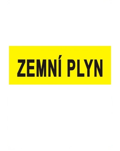 Bezpečnostní tabulka ZEMNÍ PLYN