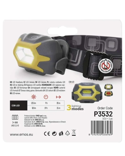 Čelovka na 3x AAA, 1x COB LED 3W   3.jpg
