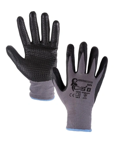 Rukavice NAPA, povrstvené, šedo-černé
