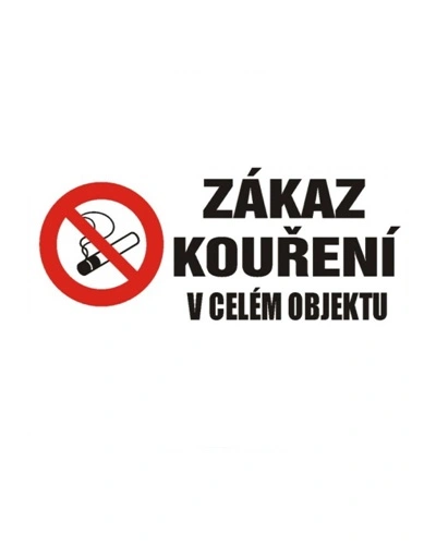 Bezpečnostní tabulka ZÁKAZ KOUŘENÍ V CELÉM OBJEKTU
