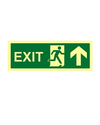 Bezpečnostní tabulka EXIT - NAHORU, Fotoluminiscenční
