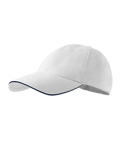 Unisexová čepice SANDWICH 6P - bílá