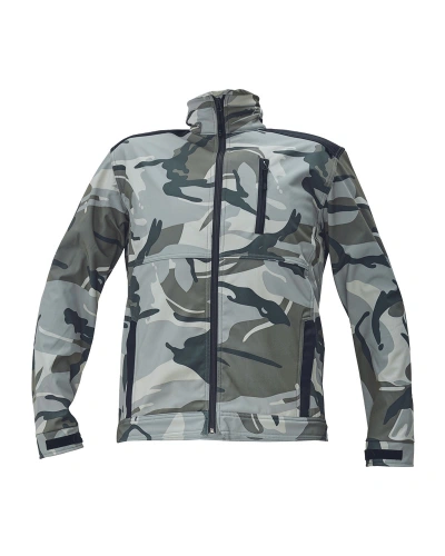 Bunda pánská softshellová CRAMBE šedá kamufláž Bunda pánská softshellová CRAMBE šedá kamufláž