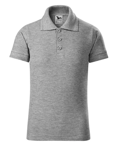 Dětská polokošile PIGUE POLO, tmavě šedý melír