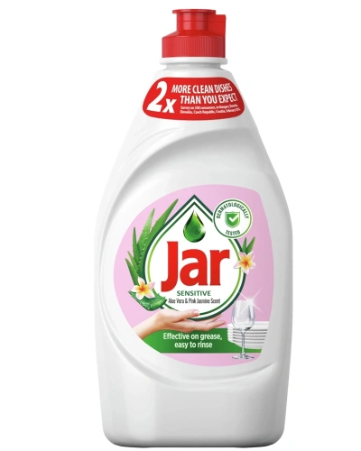 Jar, prostředek na nádobí, 450ml, sensitive aloe vera pink jasmín.jpg