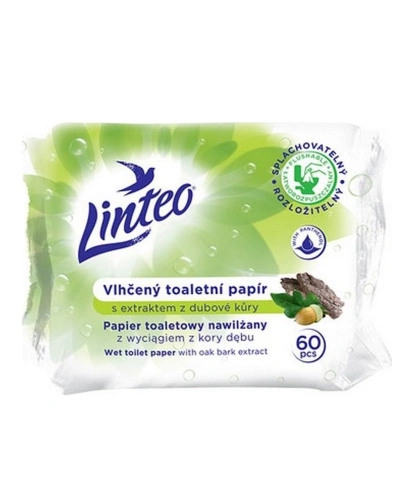 Toaletní papír, vlhčený, Linteo Satin, s dubovou kůrou, 60 kusů.jpg Toaletní papír, vlhčený, Linteo Satin, s dubovou kůrou, 60 kusů.jpg