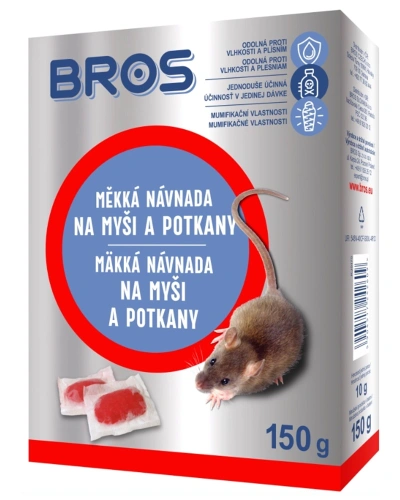 Bros, měkká návnada na myši, krysy a potkany, 150 g.jpg
