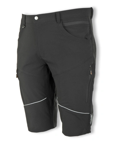 Kraťasy unisex PRO FOBOS SHORTS strečové černé Kraťasy unisex PRO FOBOS SHORTS strečové černé