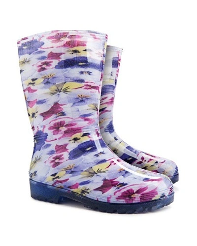 Dámské barevné holinky RAINNY PRINT 0054 D fialka