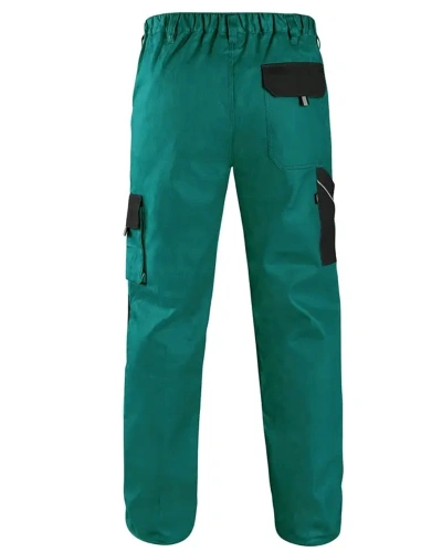 Kalhoty pánské monterkové do pasu LUXY JOSEF, zeleno-černá 2.jpg