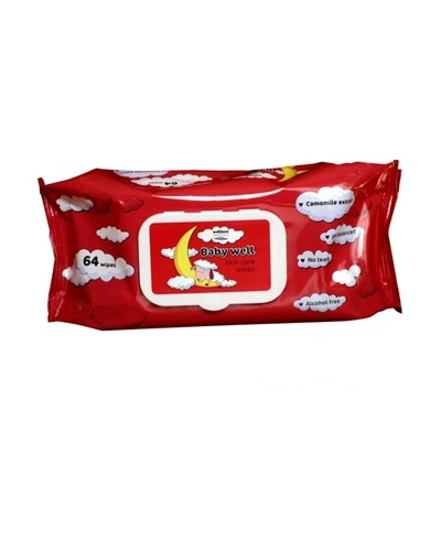 Vlhčené dětské ubrousky BABY WELL 72ks/bal, Heřmánek