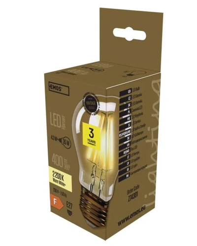 Žárovka, LED Vintage A60 4W E27 teplá bílá+ 2.jpg