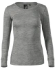 Tričko dámské Merino Rise LS 160 - tmavě šedý melír