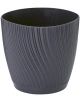 Květináč MIKA ECO s podmiskou plastový d19x17cm antracit.jpg